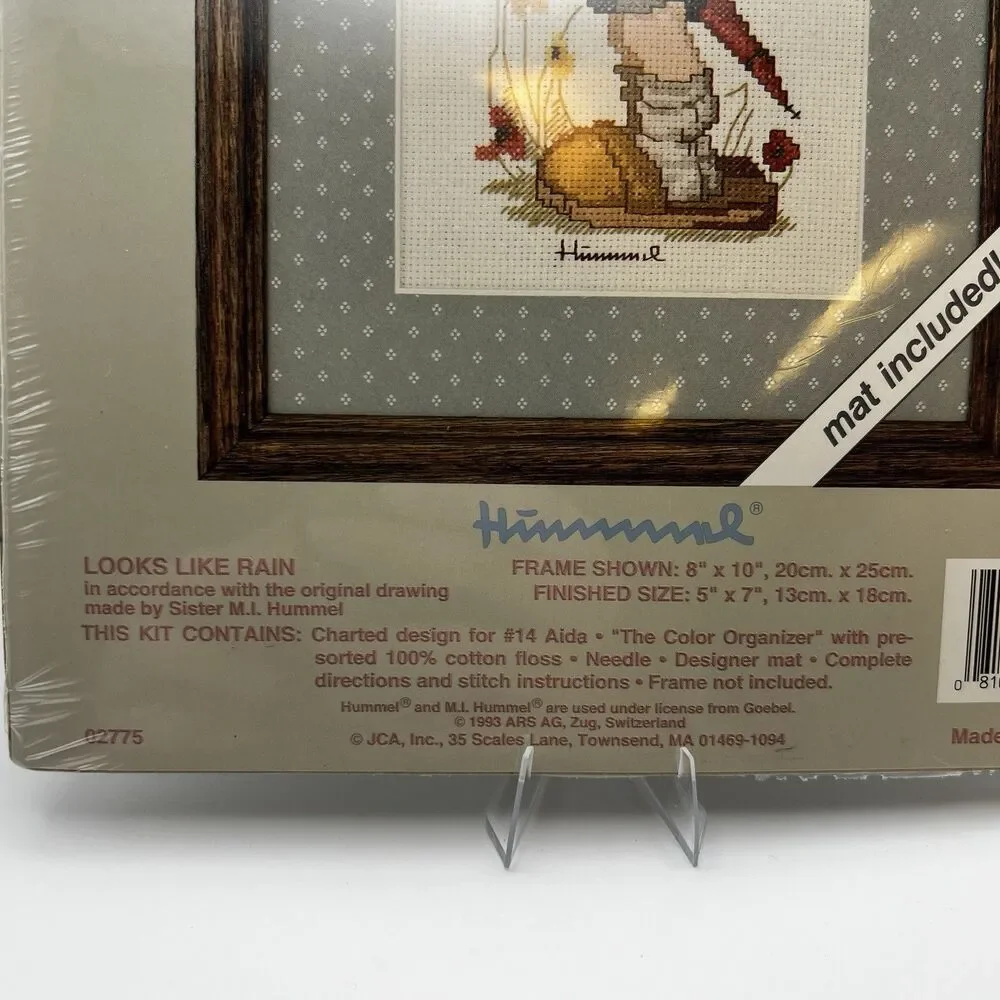 Vintage Weekenders Looks Like Rain M.I. Hummel Cross Stitch Kit 02775 Sealed NOS
